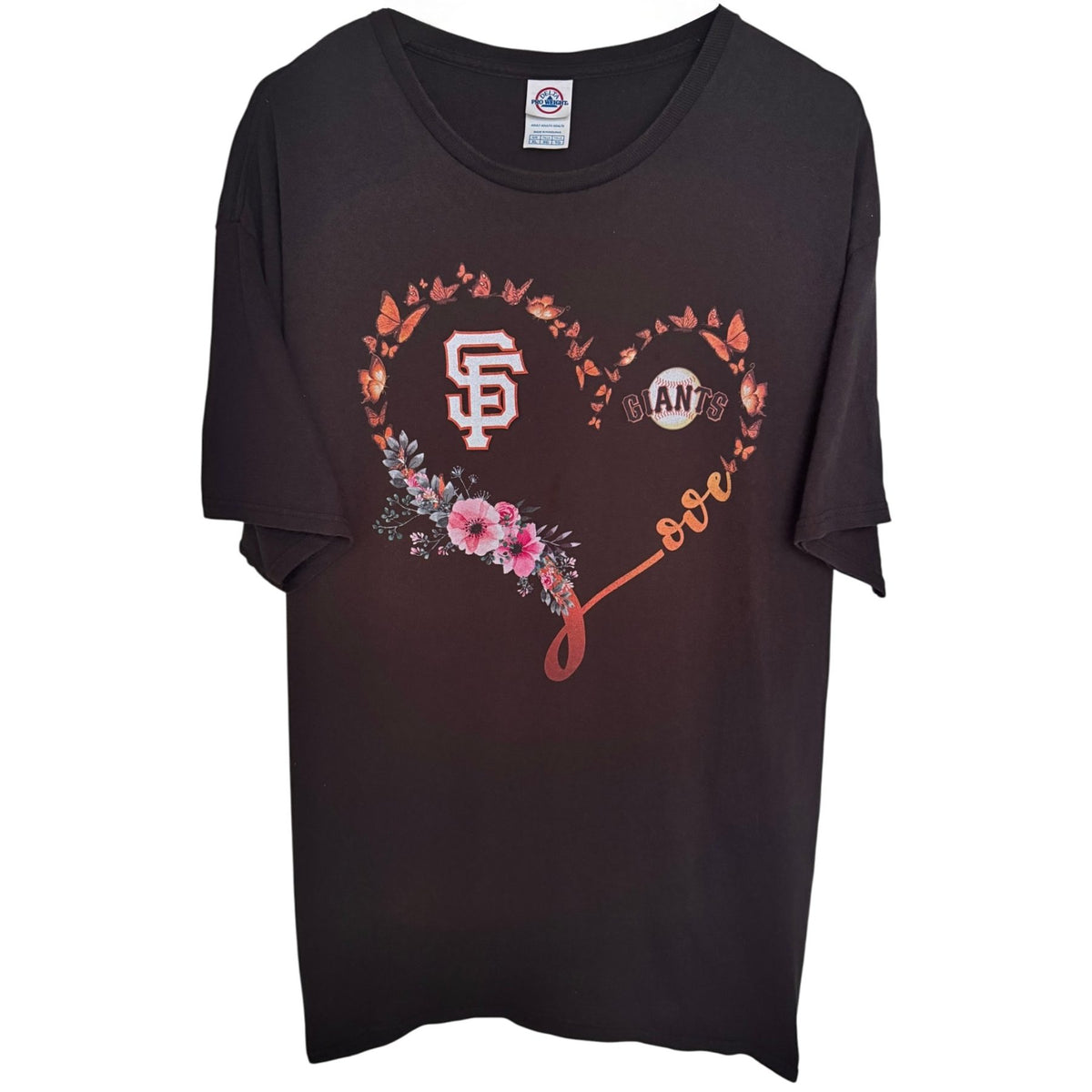 Delta Pro Weight Women's Black San Francisco Giants T-Shirt — front view