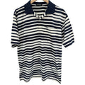 Hugo Boss Lifestyle Striped Polo Shirt Mens Large Navy White Short Sleeve