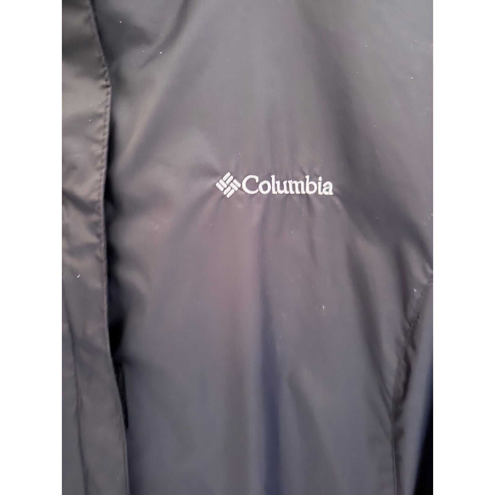 Columbia Omni-Tech Rain Jacket Womens 1X Black Waterproof Hooded Shell