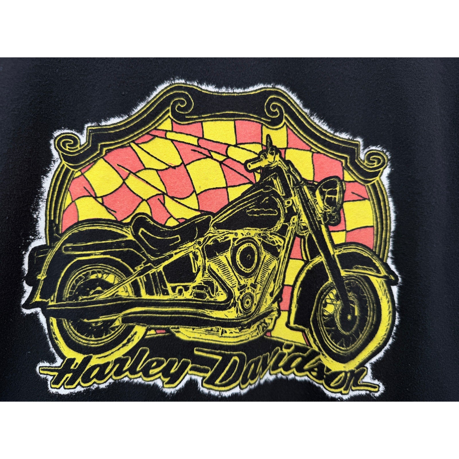 Harley Davidson Long Sleeve Shirt Mens XL Black Gray Motorcycle Graphic Tee