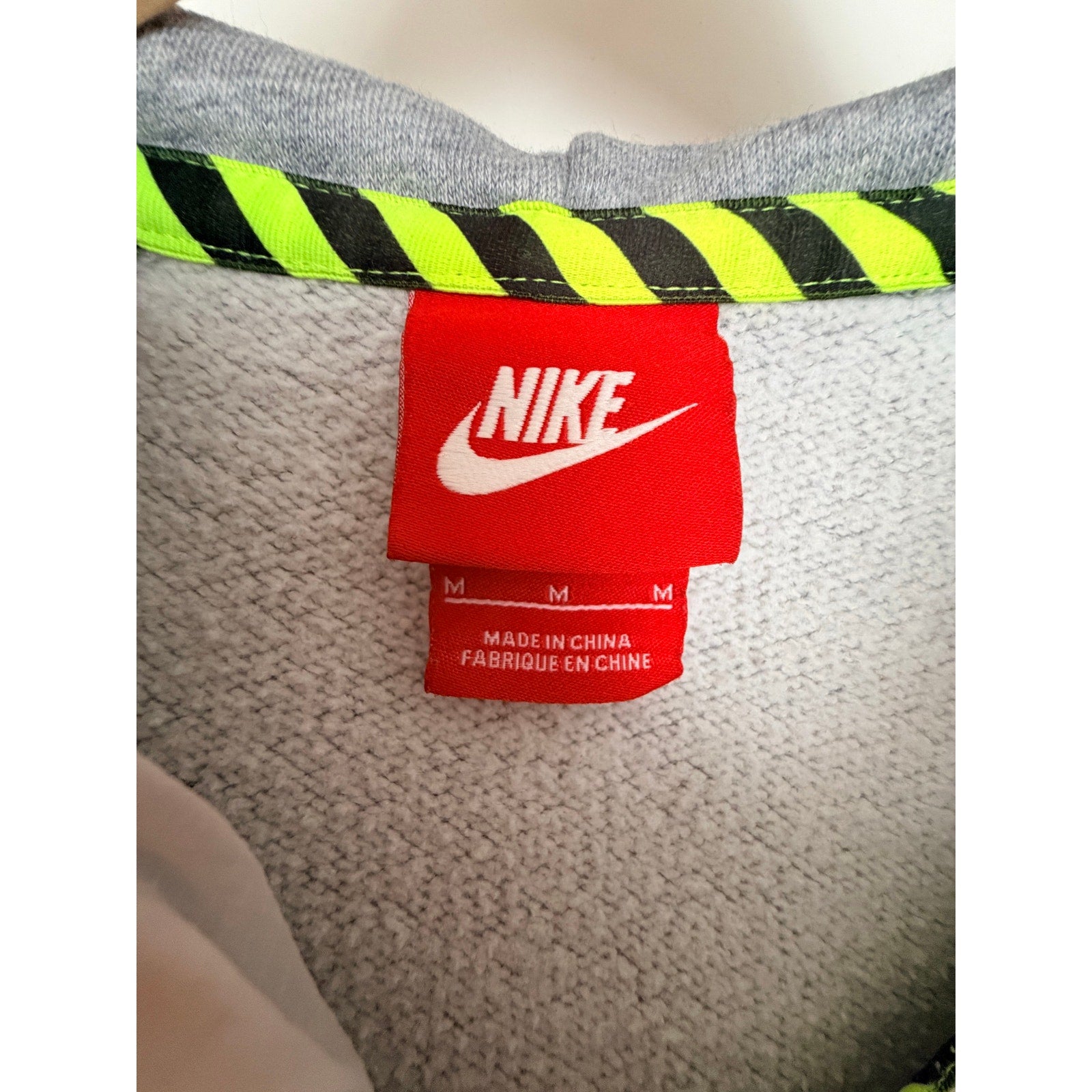 Nike Track & Field Hoodie Womens Medium Gray Volt