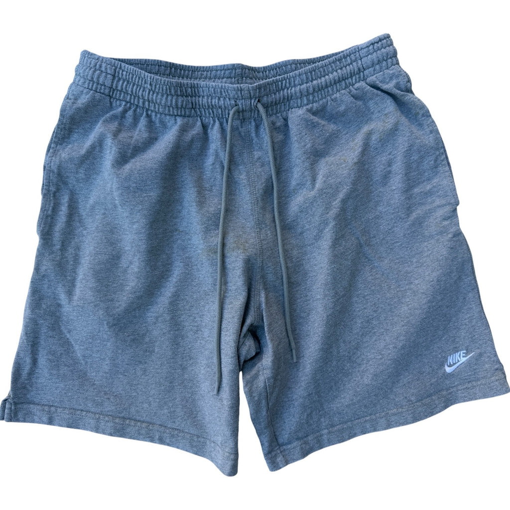 Nike Sweat Shorts Mens Gray Swoosh Lounge Gym Athletic