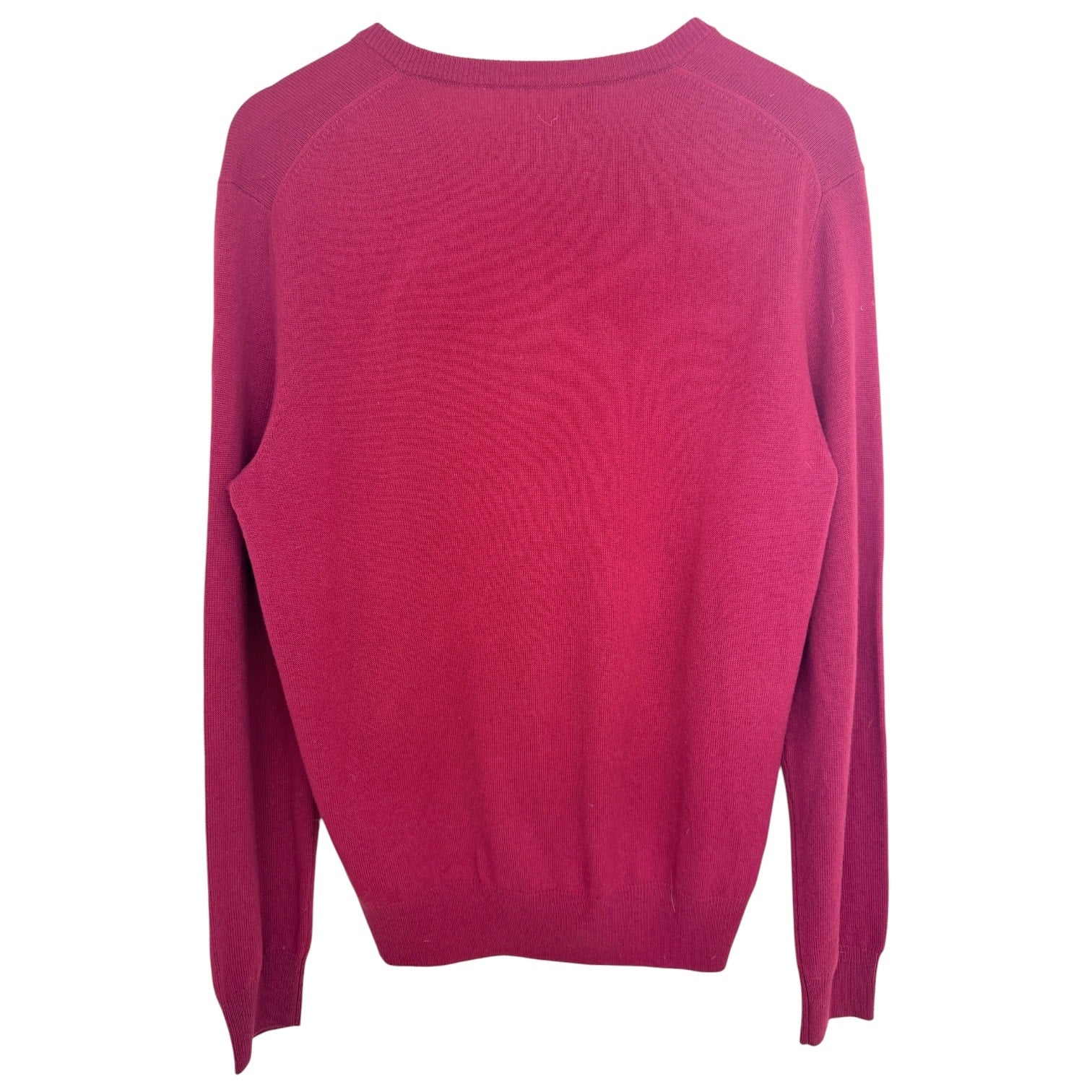 Polo Ralph Lauren Merino Wool Sweater Mens Medium Red V Neck Pony Logo
