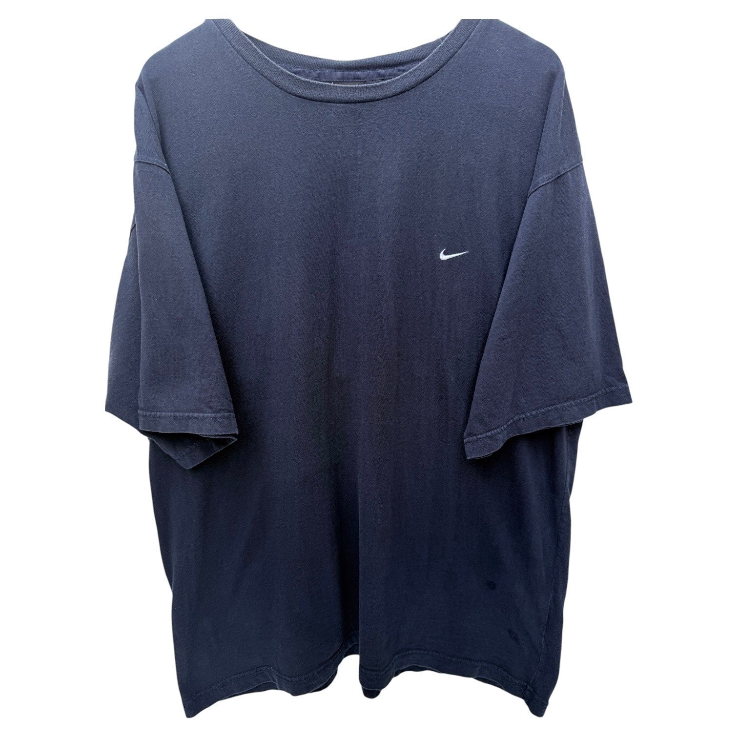 Nike T Shirt Mens XL Navy Small Swoosh Athletic Short Sleeve Tee