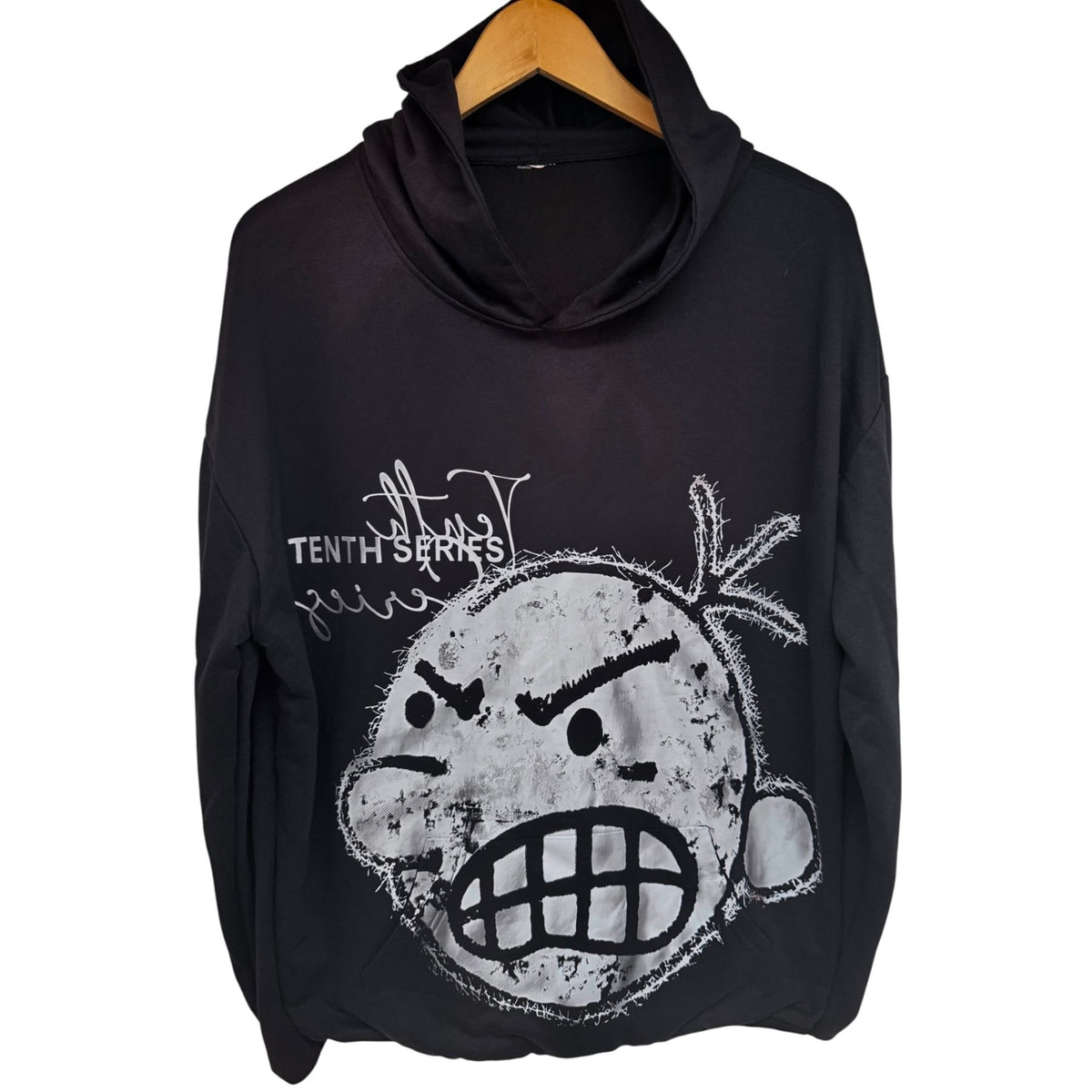 Tenth Series Men's Black Hoodie — front view
