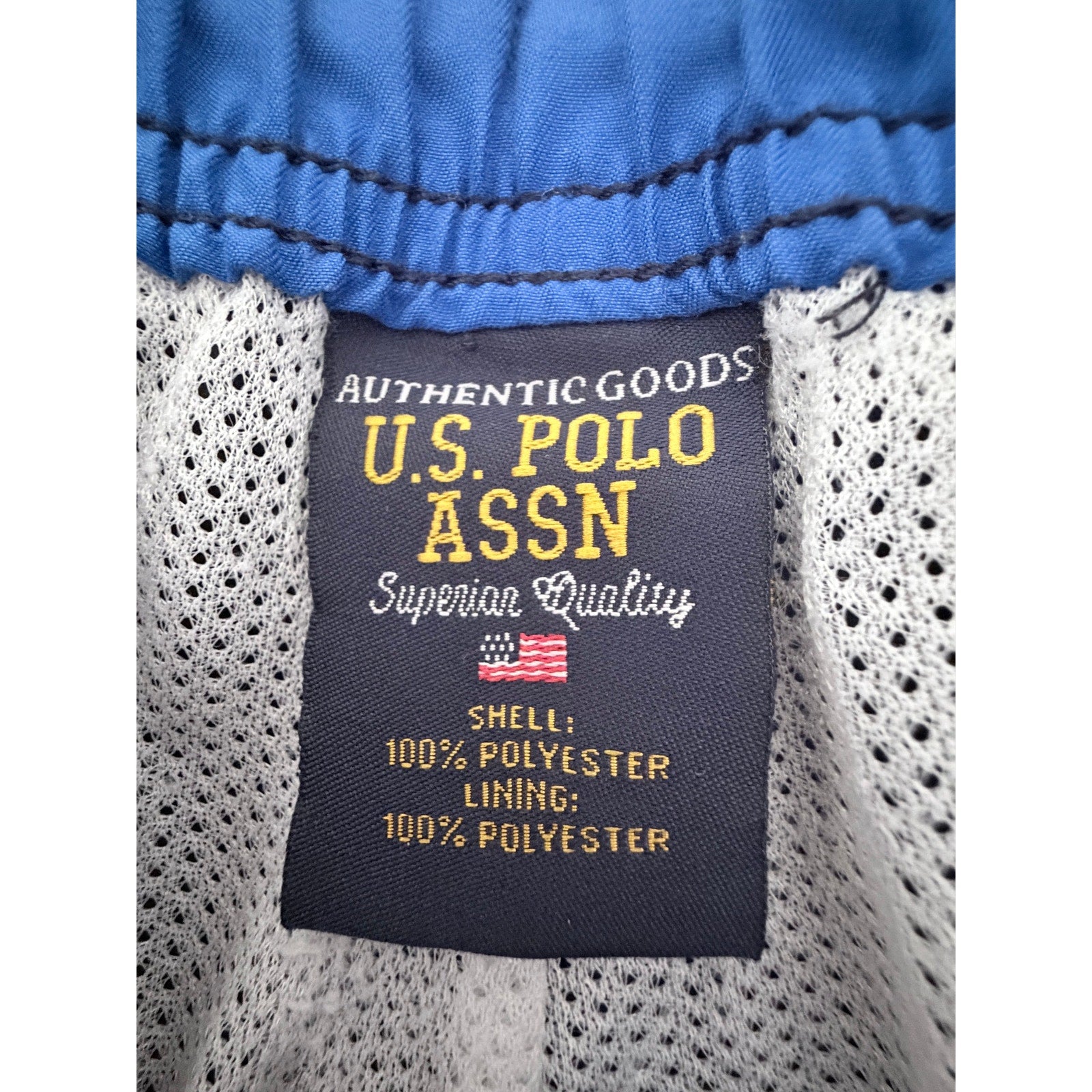U.S. Polo Assn Swim Trunks Mens Small Navy Blue Lined Board Shorts Drawstring