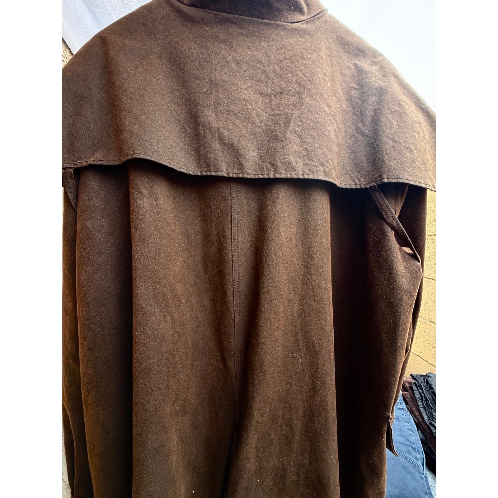 Australian Bushwear Oilskin Duster Coat Brown Long Ranch Jacket Mens One Size