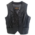 Street Steel Athena Leather Motorcycle Vest Womens Medium Black Snap Front Biker