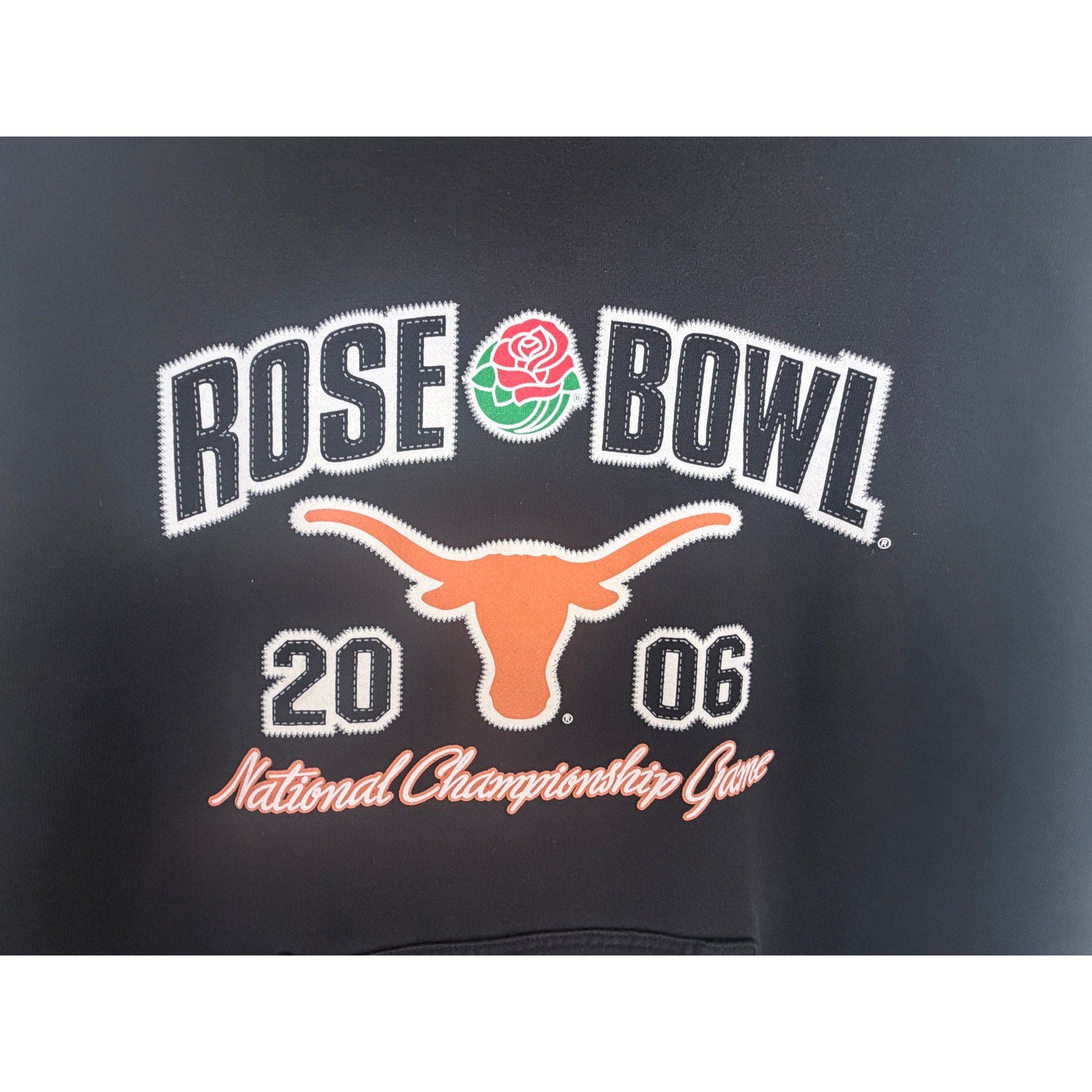 Texas Longhorns Rose Bowl 2006 Hoodie Mens Large Black NCAA Football