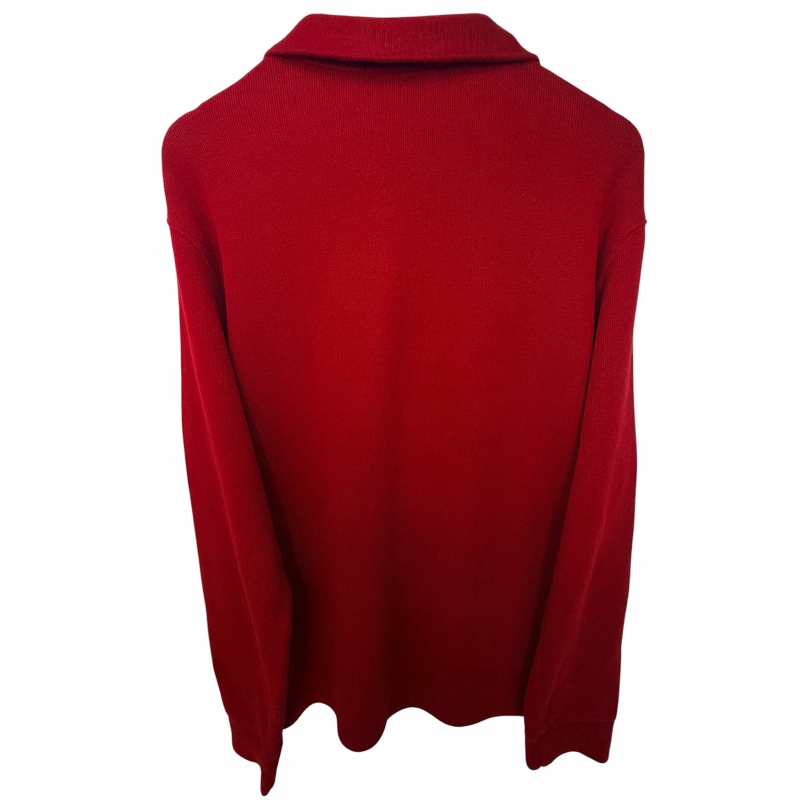 Polo Ralph Lauren Men's Red Quarter-Zip Sweater Large