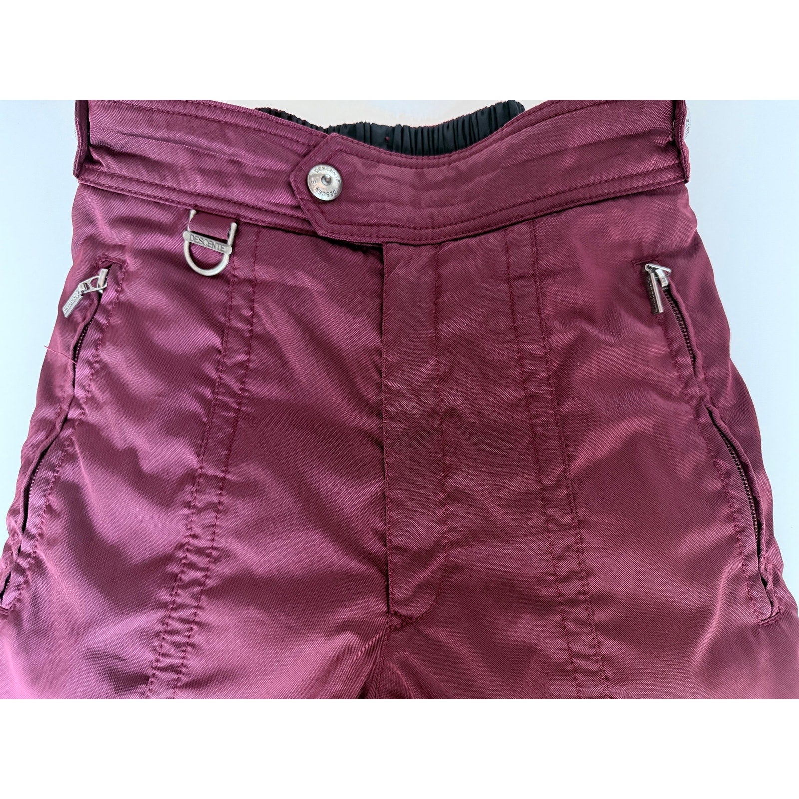 Descente Ski Snow Pants Womens Medium Burgundy Insulated Winter Snowboard Pants