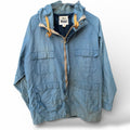 Woolrich Hooded Utility Jacket Blue Zip Front Outdoor Jacket Mens M