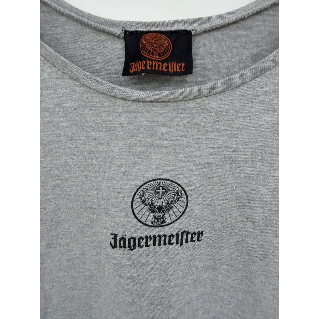 Jagermeister Graphic T Shirt Womens M L Gray Embroidered Logo Tee