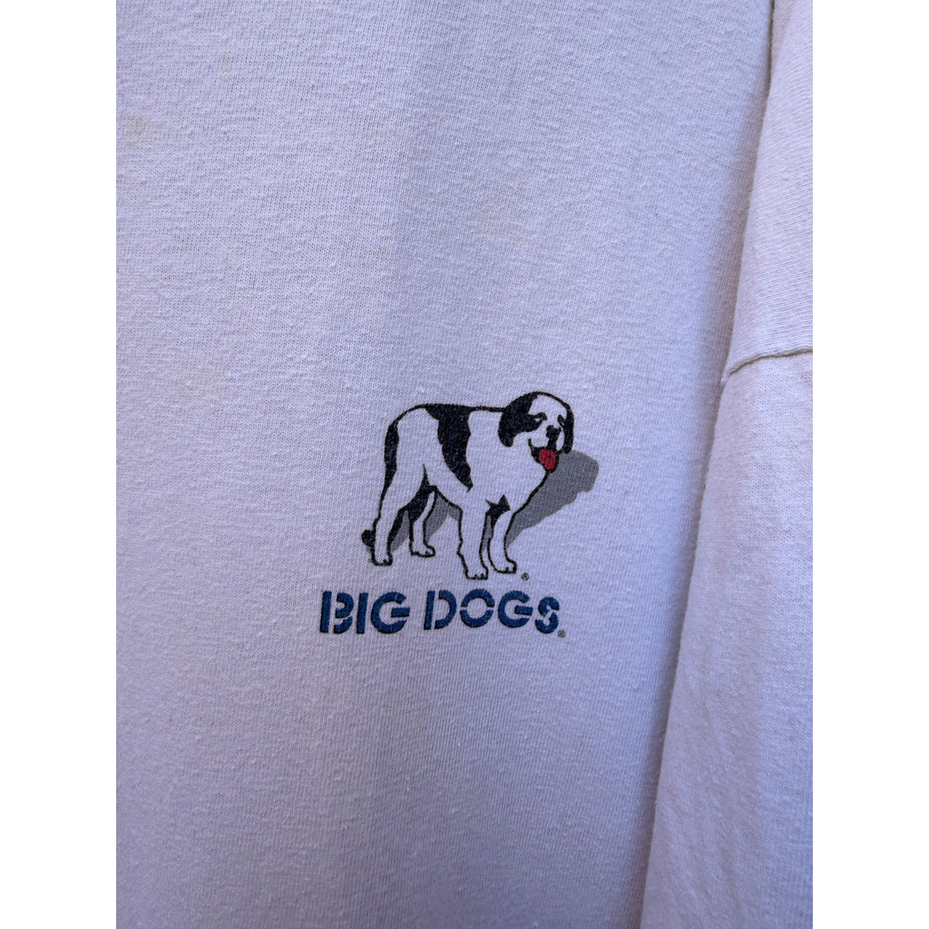 Big Dogs Graphic T Shirt Mens 3XL Beige Fishing Humor Vintage Style Tee