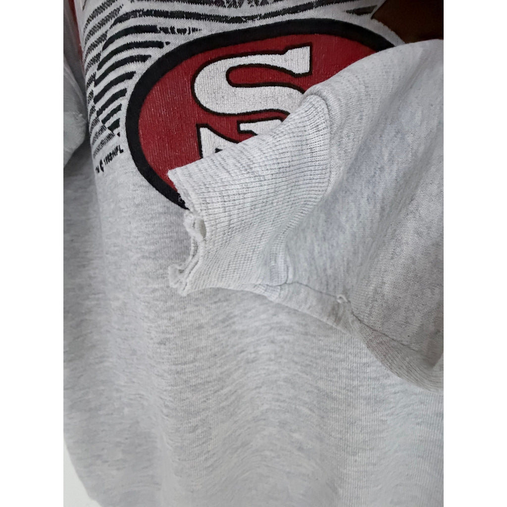 San Francisco 49ers Vintage Sweatshirt Mens Large Gray NFL Crewneck USA Made