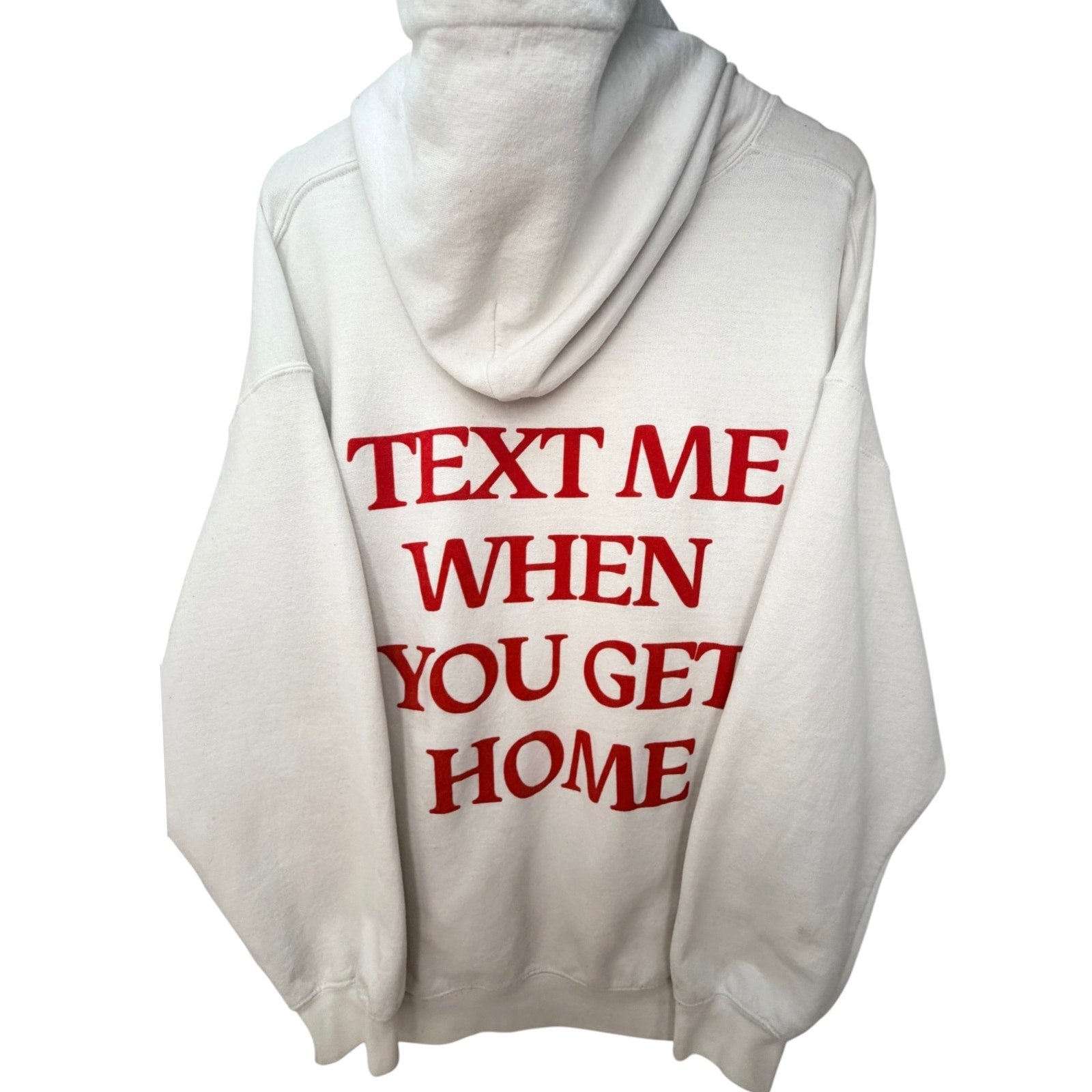 Lonely Ghost White Red Embroidered Logo Hoodie Unisex XL