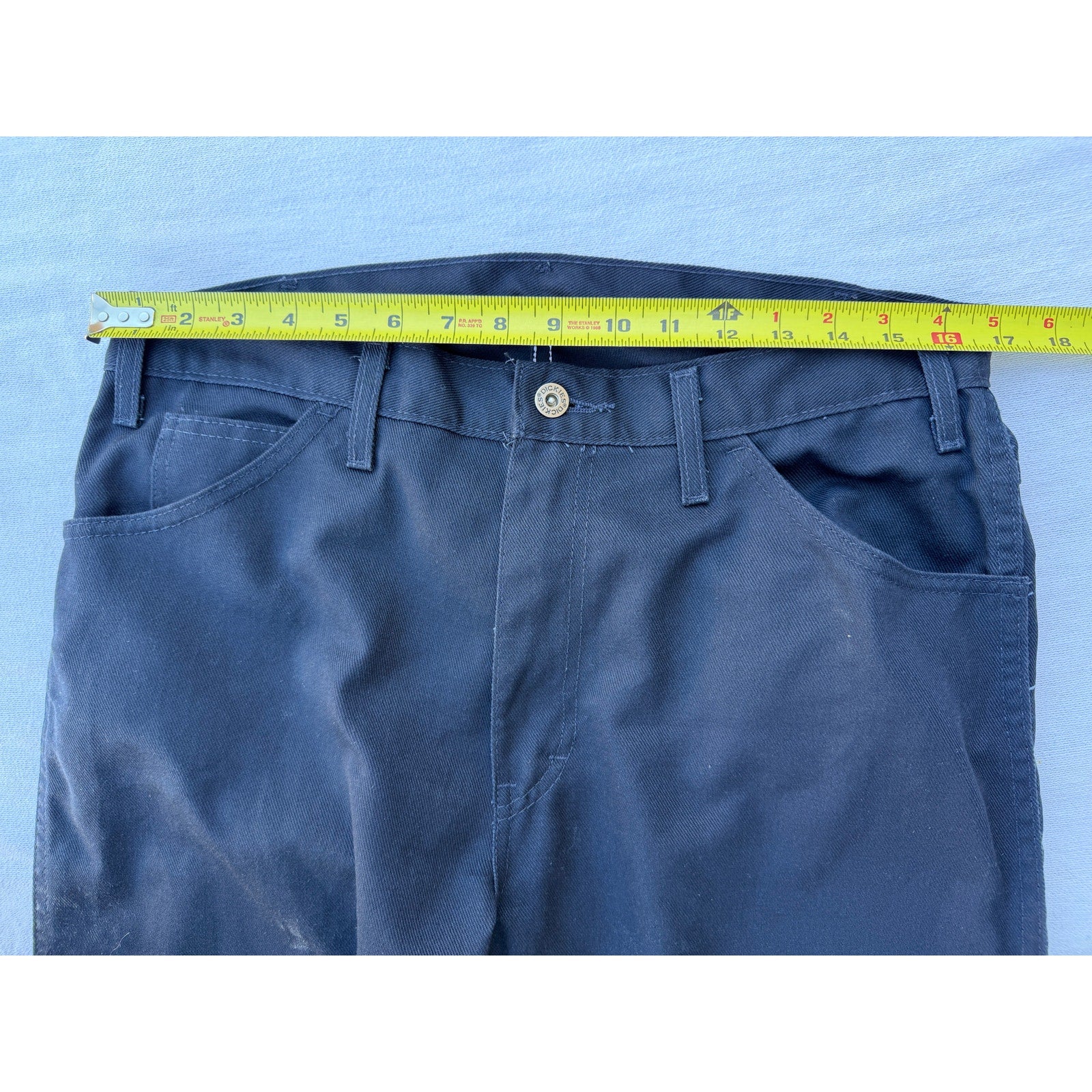 Dickies Work Pants Mens 34x32 Navy Blue Straight Leg Workwear Pants