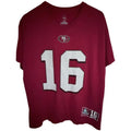 Majestic Joe Montana Hall of Fame San Francisco 49ers Graphic T Shirt Mens L Red