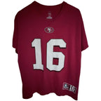 Majestic Joe Montana Hall of Fame San Francisco 49ers Graphic T Shirt Mens L Red