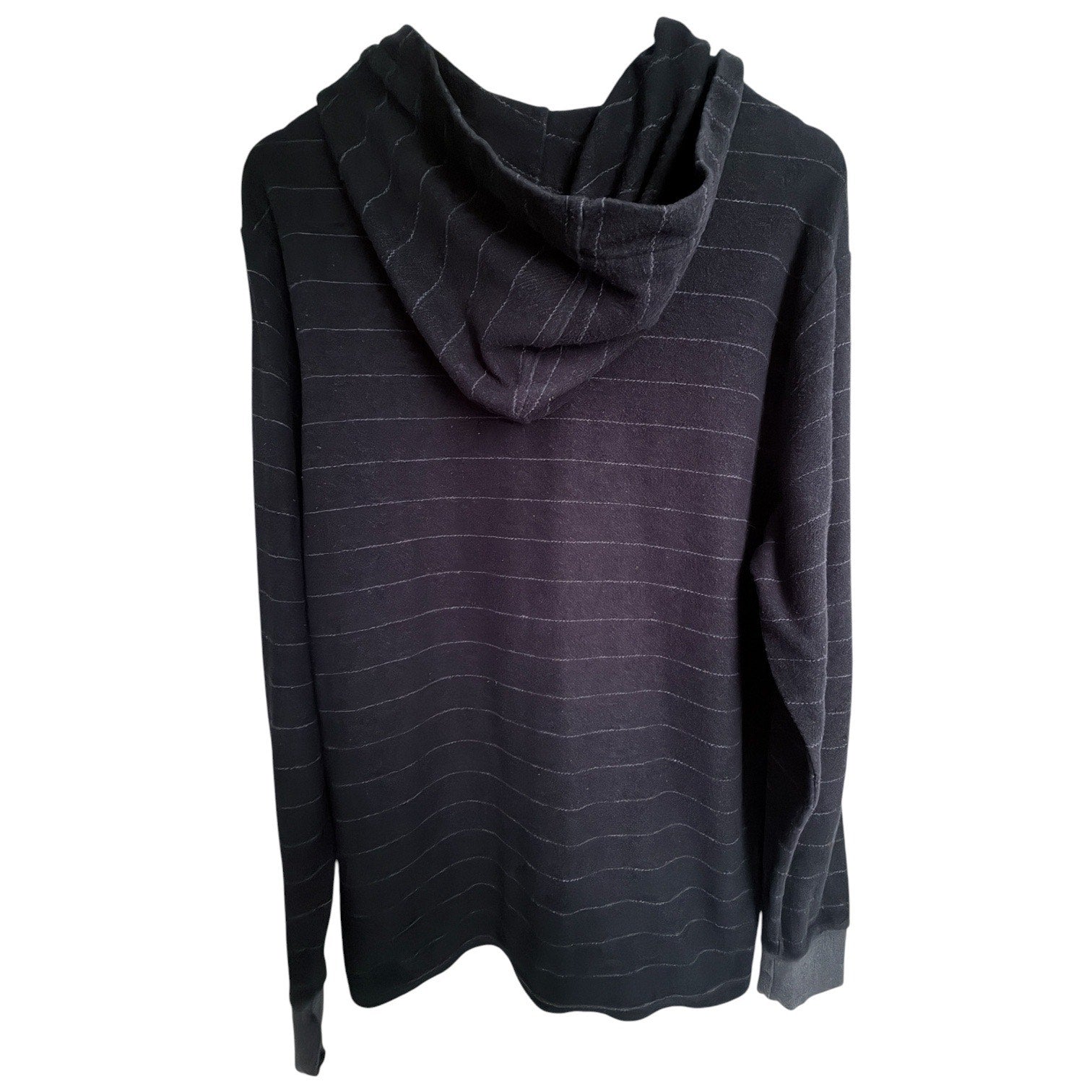 Billabong Mens Long Sleeve Hoodie Black Pinstripe Lightweight Size Large