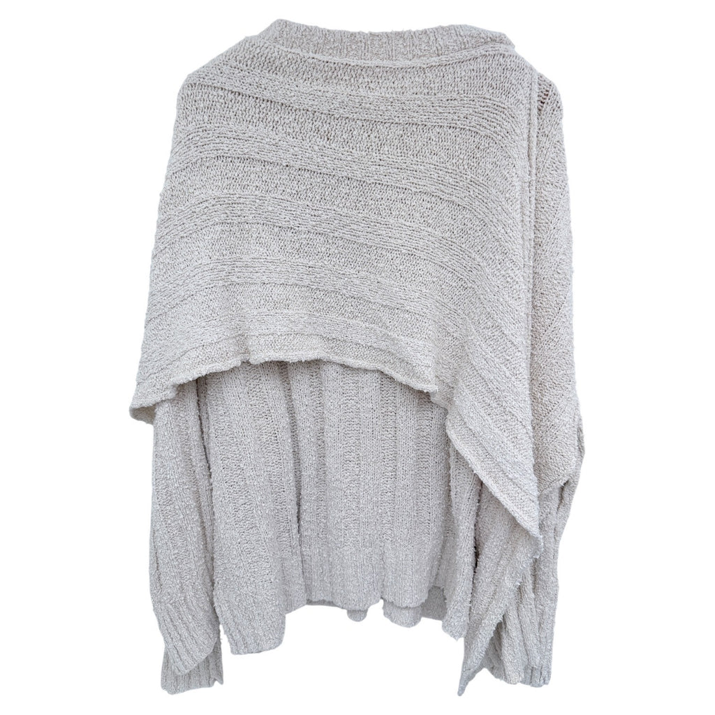 Free People Chunky Knit Sweater Womens XS Cream Oversized Pullover