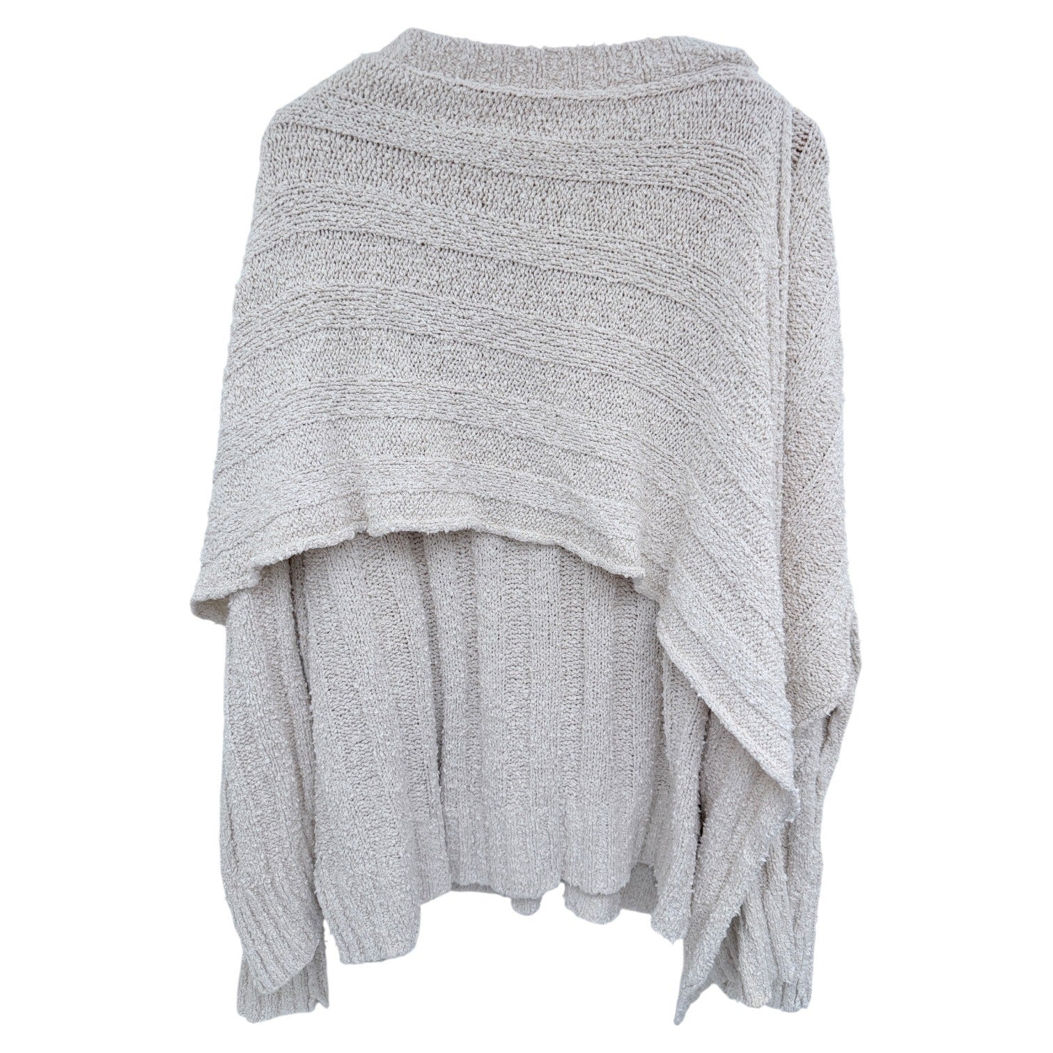 Free People Chunky Knit Sweater Womens XS Cream Oversized Pullover