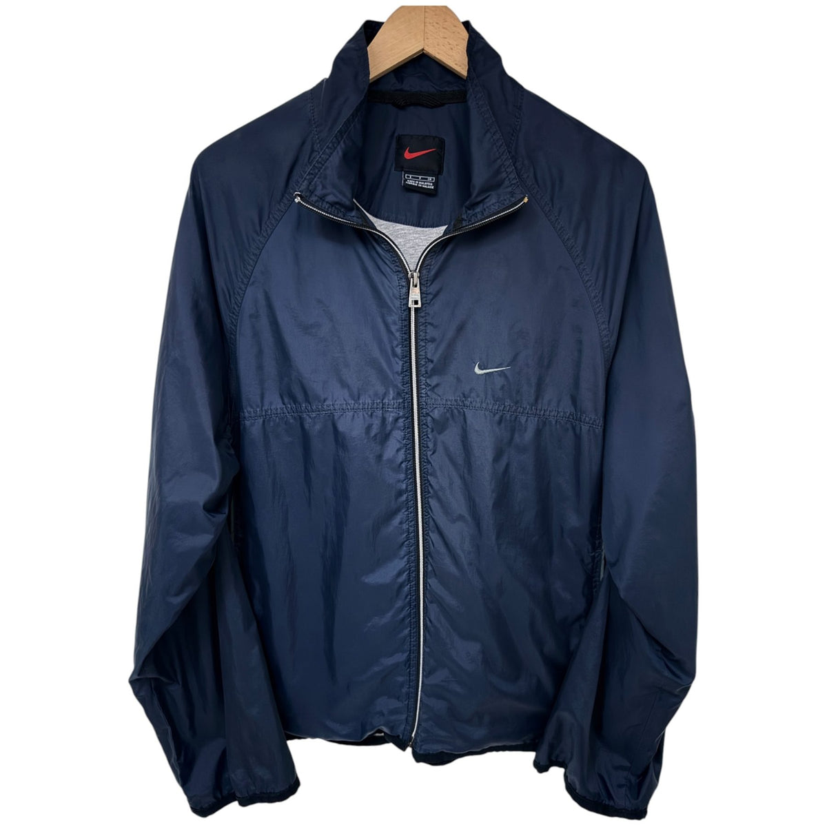 Nike Men's Blue Colorblock Fleece Oversized Jacket — front view