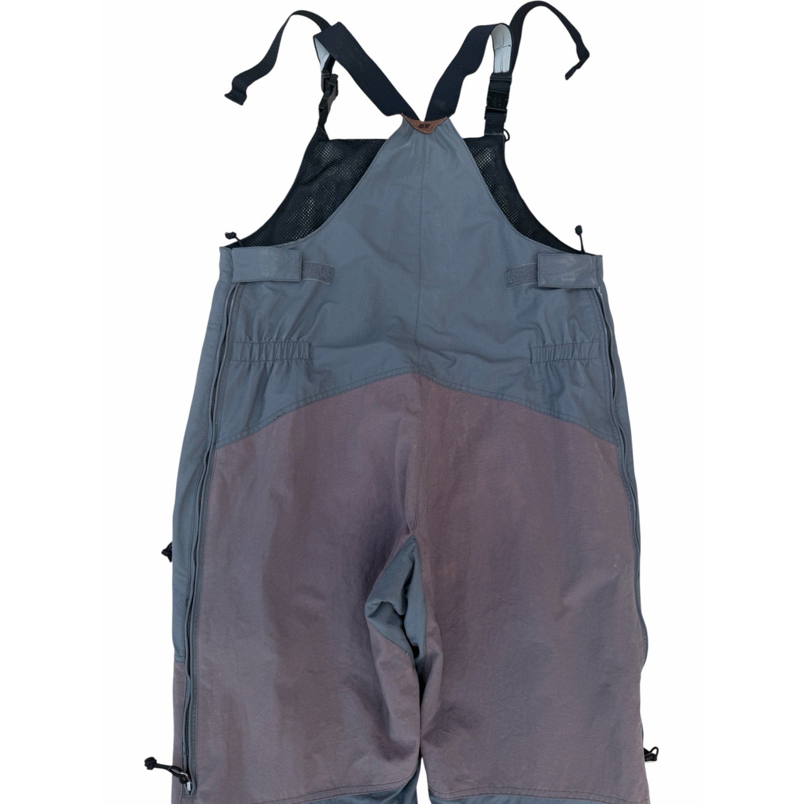 Burton Universe Vintage Adult Large Gray Blue Snowboard Bib Pants