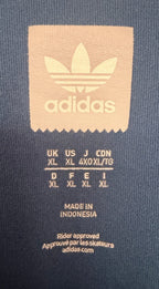 adidas Men's Blue Rugby Colorblock Raglan T-Shirt — brand label