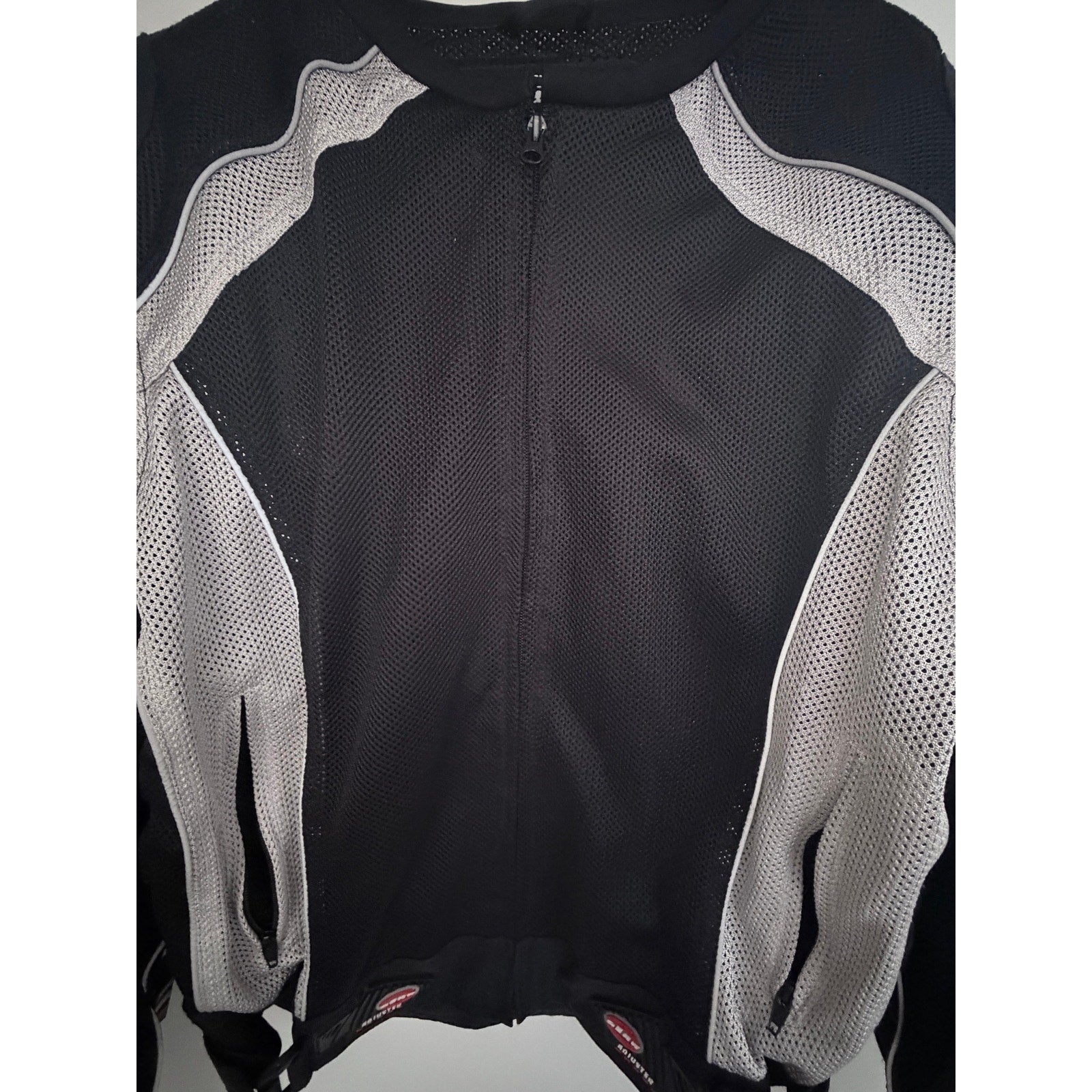 ProStreet Mens 3XL Motorcycle Jacket Black White Mesh CE Armor Riding Coat 52