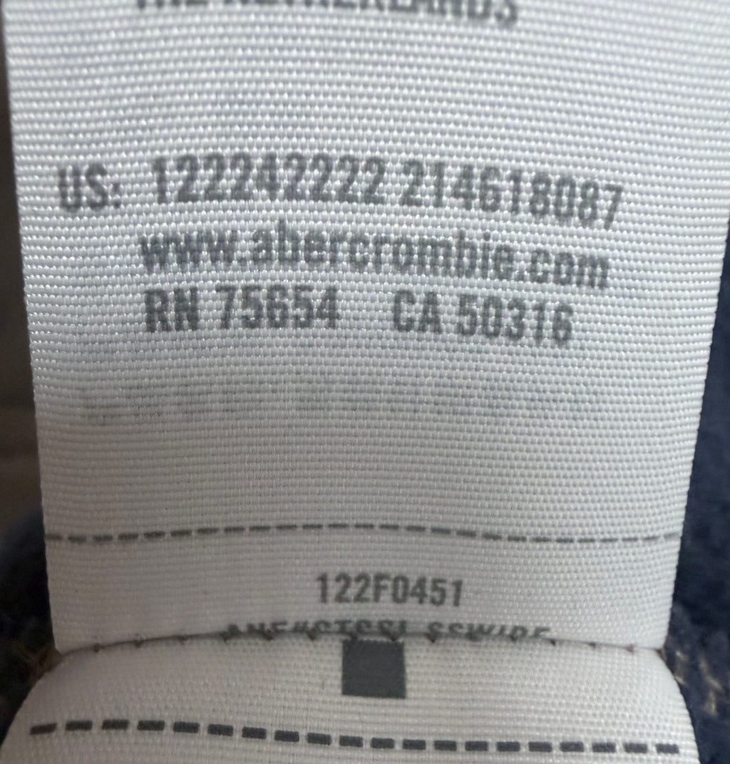 Abercrombie & Fitch Men's Blue Oversized Rugby Polo Sweatshirt Sweatshirt — view 5