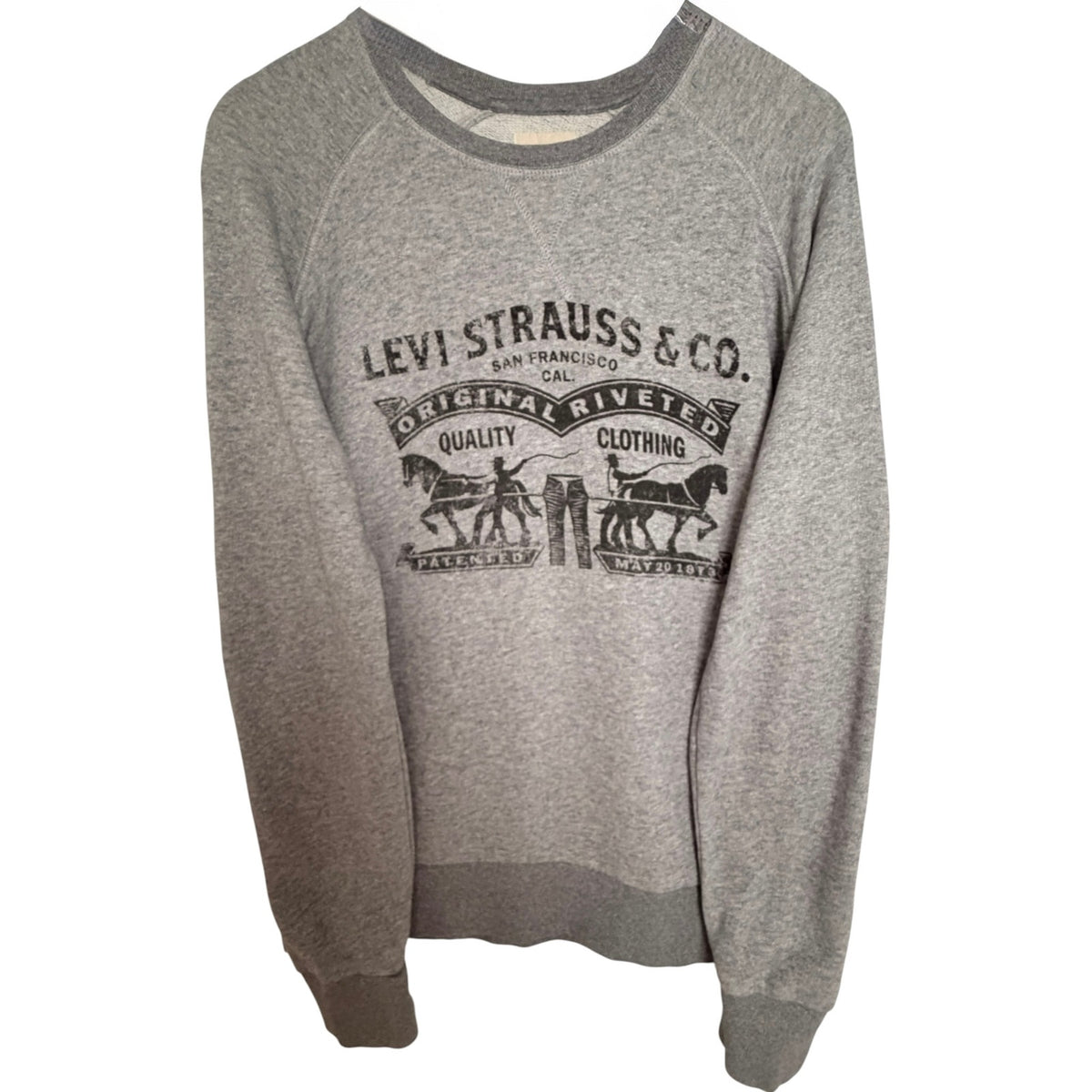 Levi's Heather Gray Original Riveted Crewneck Sweatshirt - Men's L