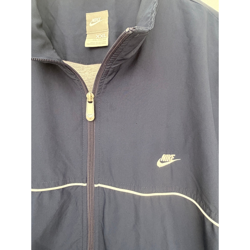 Nike Windbreaker Jacket Mens XXL Navy Full Zip Lightweight Track Jacket