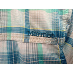 Marmot Plaid Long Sleeve Hiking Shirt Womens Small Blue Green - product photo 5