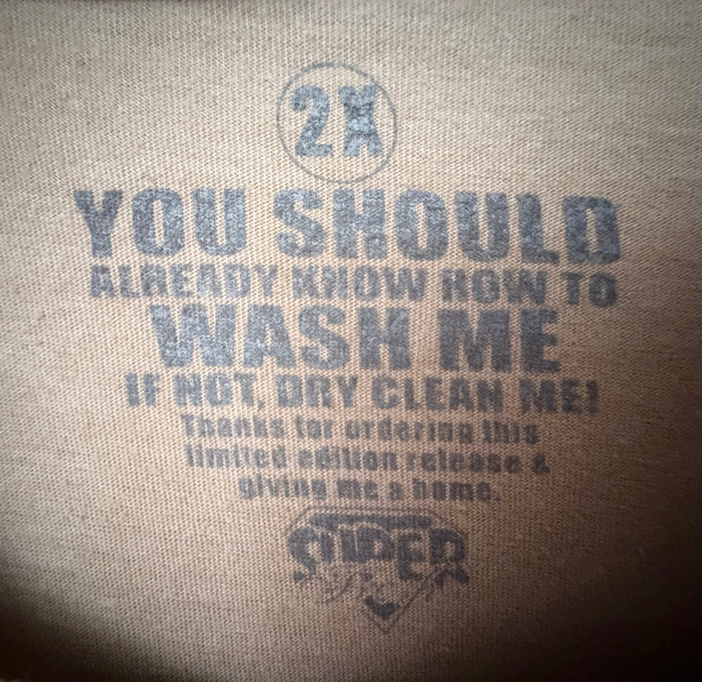 Superfresh Men's Beige Fresh Worldwide T-Shirt — brand label
