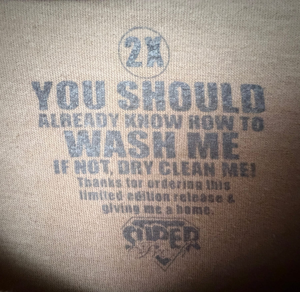 Superfresh Men's Beige Fresh Worldwide T-Shirt — brand label