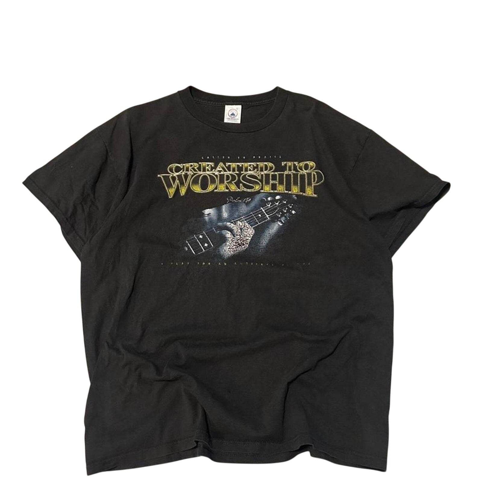 Vintage Delta black 90s black faded christian worship XL