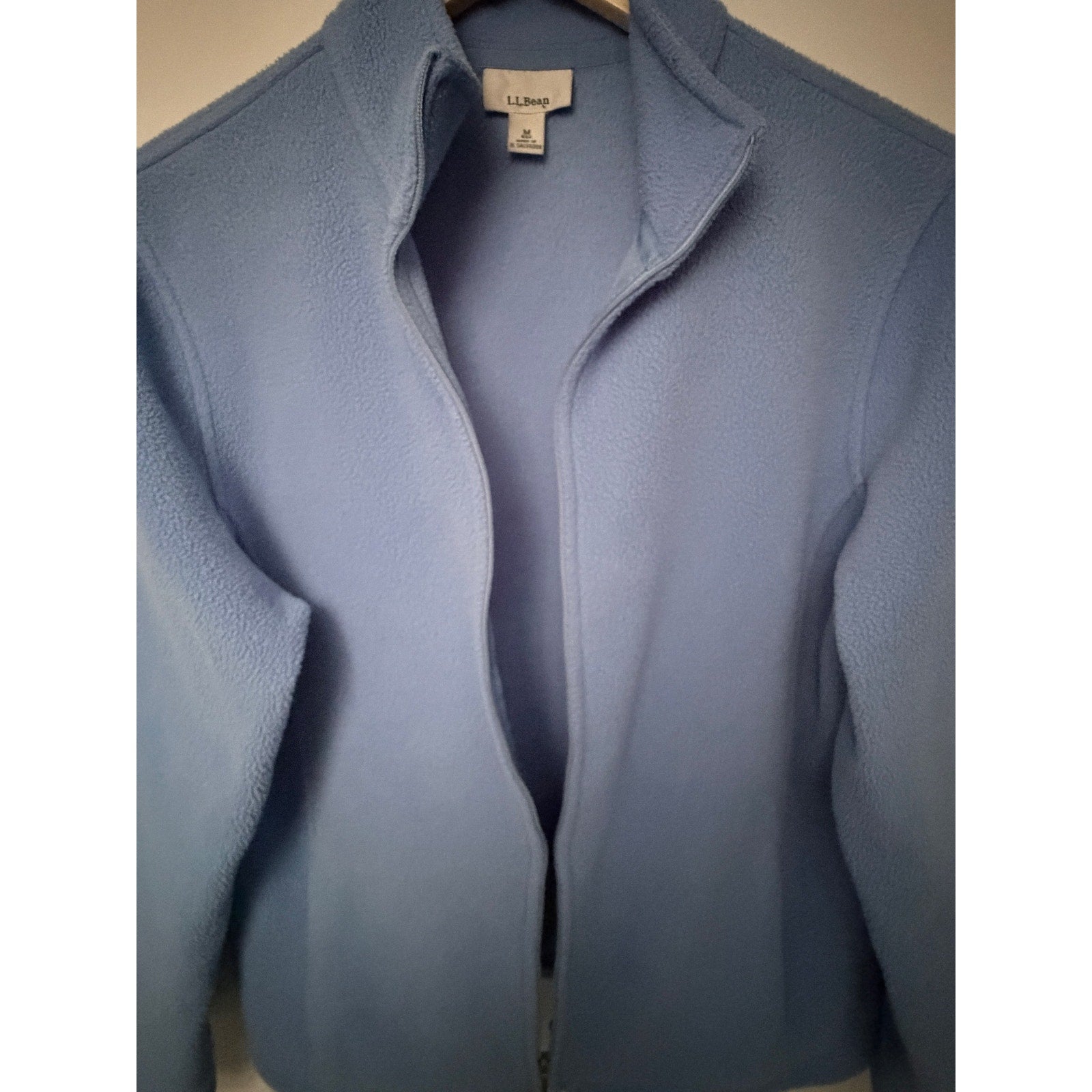 L.L.Bean Women's Blue Full Zip Fleece Jacket Medium Soft Outdoor Layer