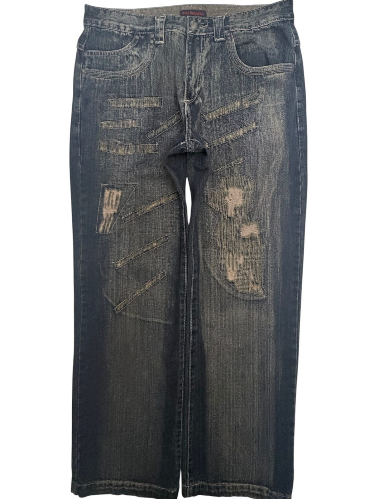 True Republic Men's Gray Wide Leg Jeans — photo 1