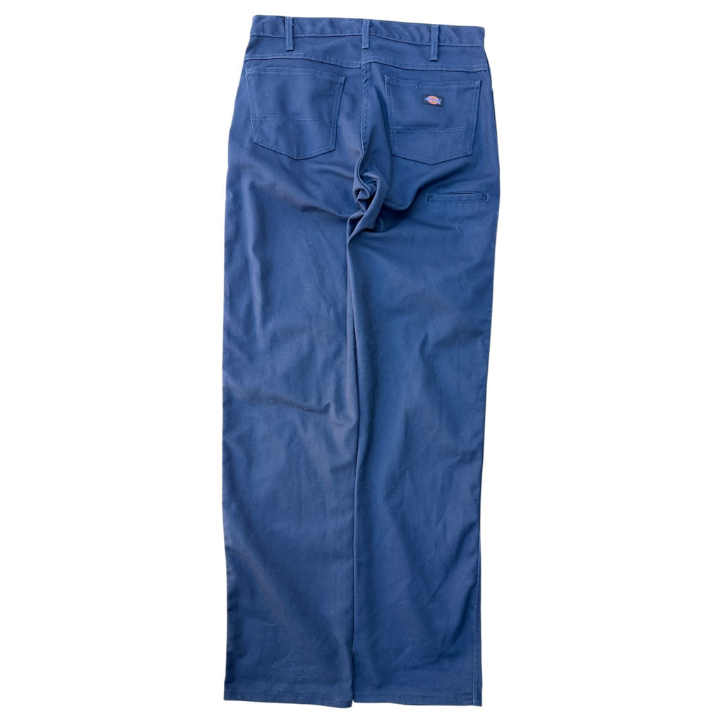 Dickies Work Pants Mens 34x32 Navy Blue Straight Leg Workwear Pants