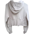 Lululemon Women's White Half-Zip Oversized Hooded Hoodie — back view