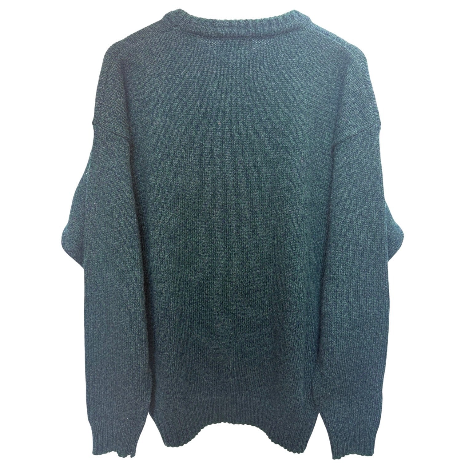 Woolrich Crewneck Sweater Mens Large Green Wool Blend Outdoor Knit Pullover