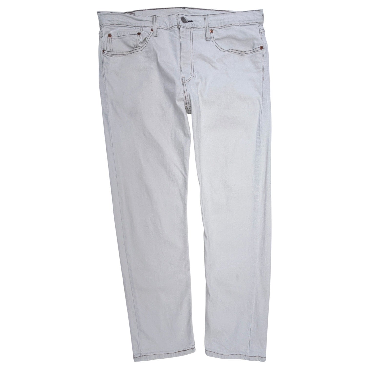 Levis 502 Jeans Mens 36x30 White Denim Straight Leg Pants