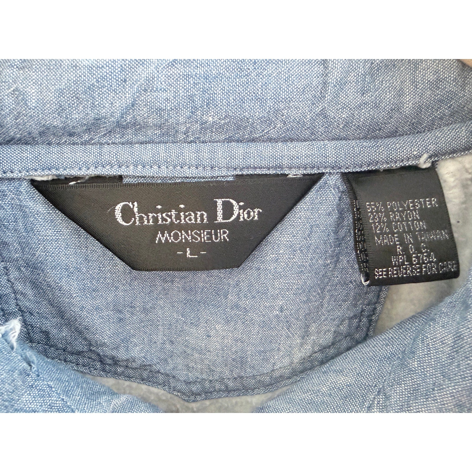 Christian Dior Monsieur Quarter Zip Sweatshirt Mens Large Gray Blue Pullover
