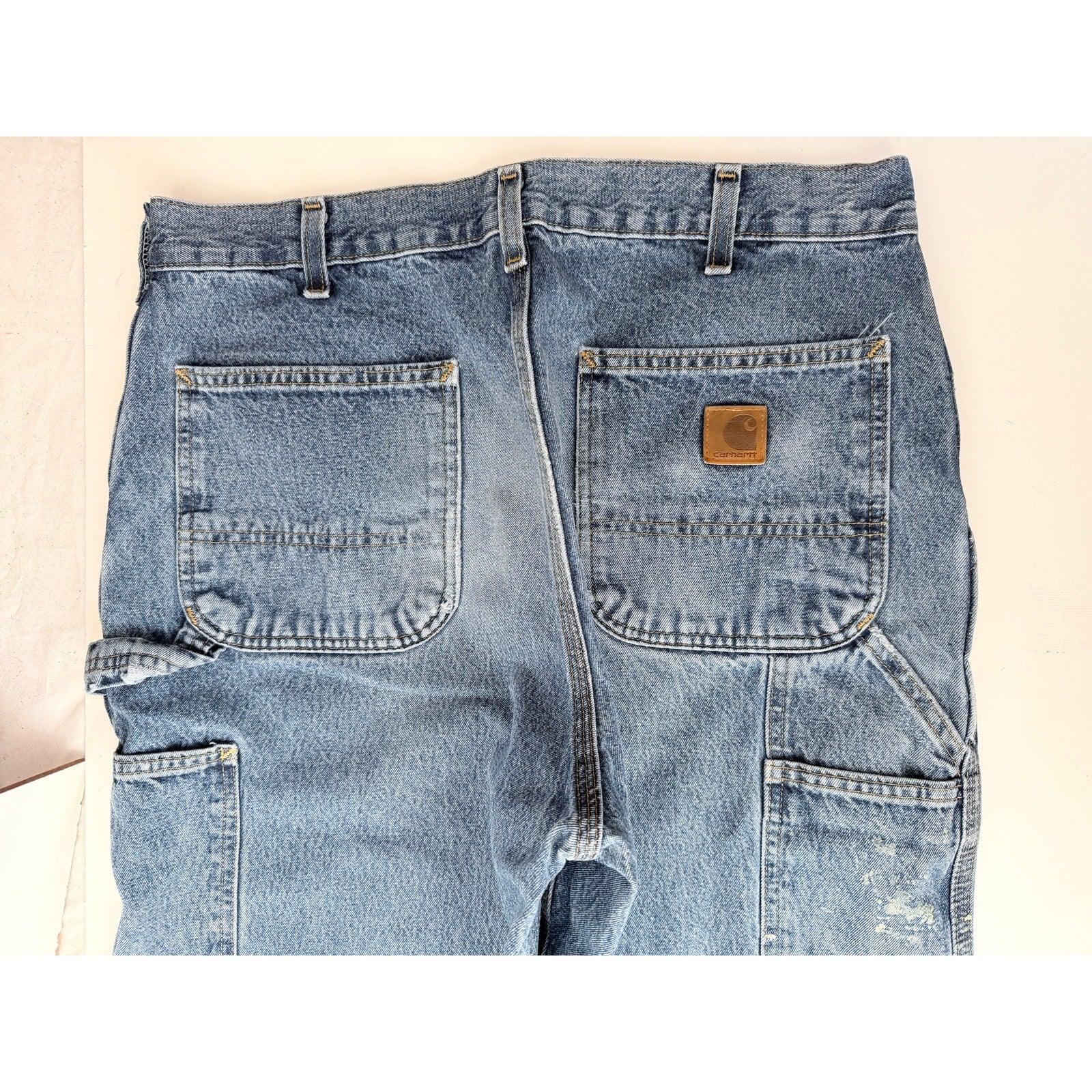 Carhartt B13 DPS Original Dungaree Carpenter Jeans Mens 34x32 Light Wash Denim