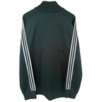 adidas Men's Green Real Madrid Colorblock Full-Zip Mock Neck Jacket — back view