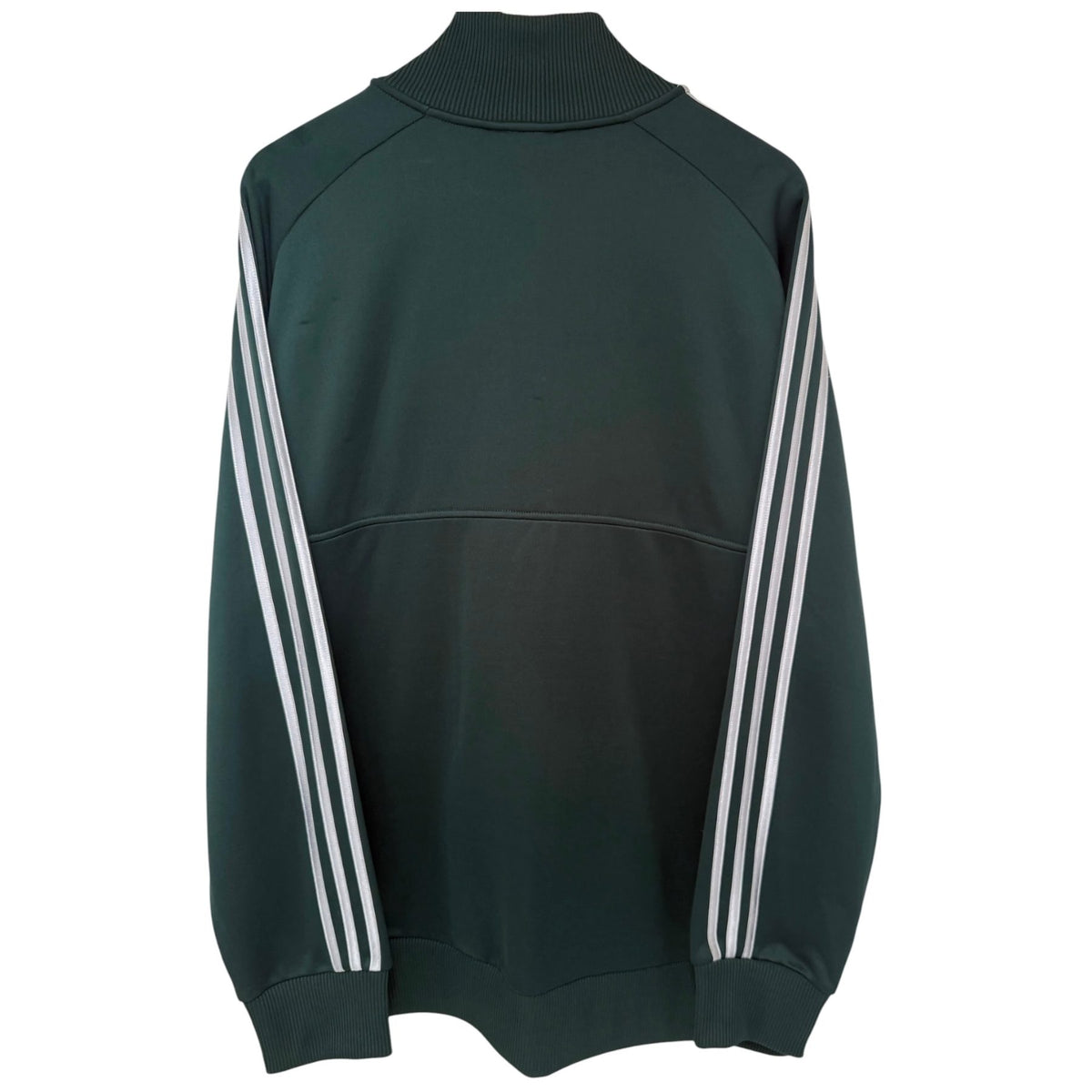 adidas Men's Green Real Madrid Colorblock Full-Zip Mock Neck Jacket — back view