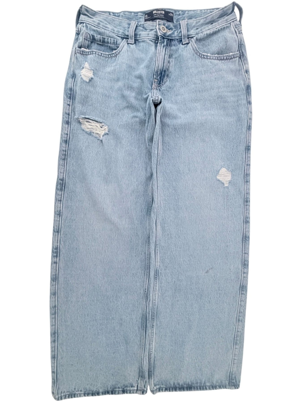 Hollister Women's Blue Low-Rise Baggy Jeans — front view