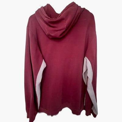 Nike Sportswear Hoodie Mens 2XL Red Black White Distressed Pullover Sweatshirt - product photo 2