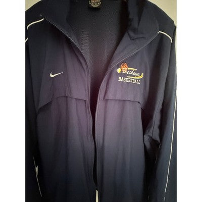Nike Buckeye Basketball Full Zip Track Jacket Navy Mens XL - product photo 4